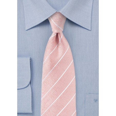 Summer Striped Tie in Coral Pink