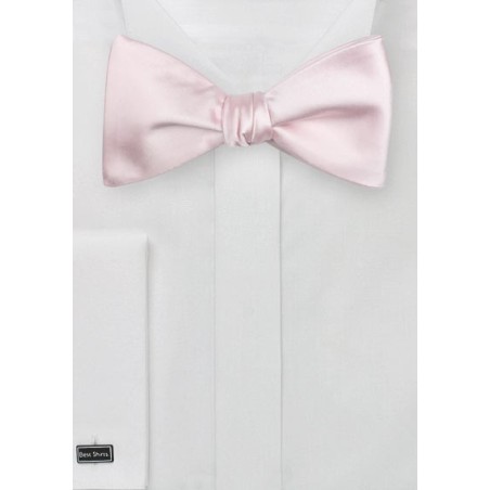Elegant Self Tie Bow Tie in Blush