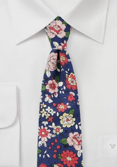 Roses and Orchid Print Tie on Finest Cotton