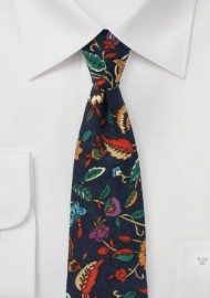 Vintage Floral and Leaf Print on Cotton
