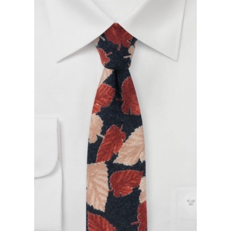 Leaf Print Tie on Flannel