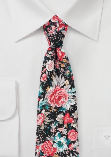 Loud Floral Print Tie on Cotton
