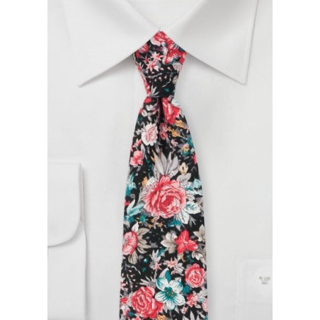 Loud Floral Print Tie on Cotton