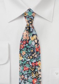 Delicate Floral Print in Pink, Peach, Light Blue, Red, and Navy