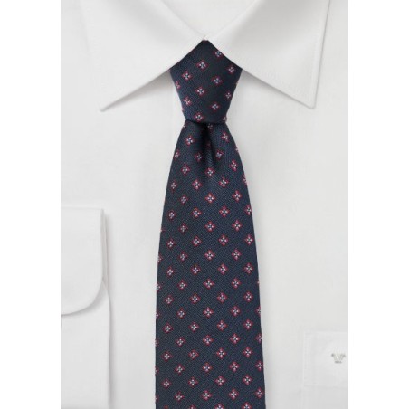 Woven Foulard Tie in Skinny Cut