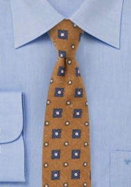 Medallion Print Tie in Tapenade Green