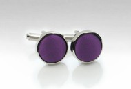 Eggplant Fabric Covered Cufflinks