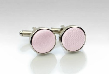 Silver and Blush Cufflinks