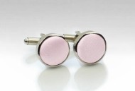 Silver and Blush Cufflinks