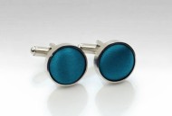 Teal Blue Mens Cufflinks
