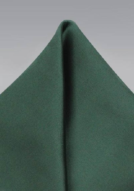 Solid Pine Green Pocket Square