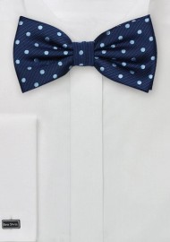 Blue Polka Dot Bow Tie