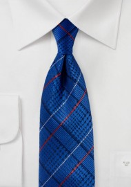 Bright Horizon Blue Glen Check Tie