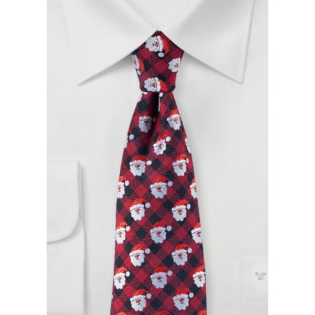 Gingham Check Holiday Tie