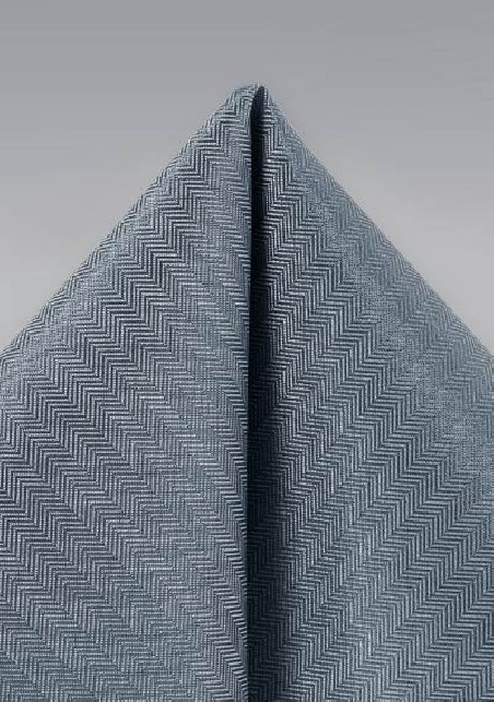 Obsidian Gray Pocket Square