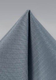 Obsidian Gray Pocket Square
