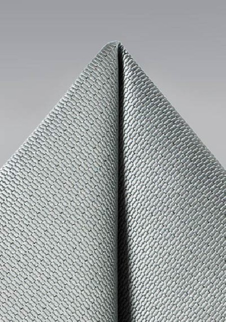 Formal Silver Mens Suit Hanky