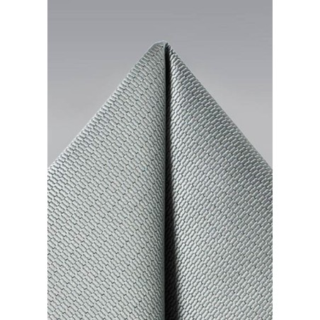 Formal Silver Mens Suit Hanky