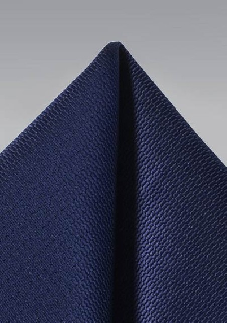 Shiny Navy Suit Hanky
