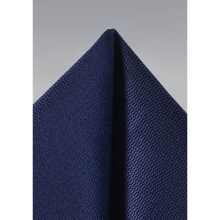Shiny Navy Suit Hanky