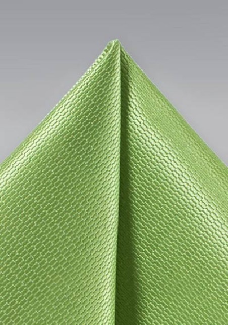 Bright Kiwi Green Suit Hanky
