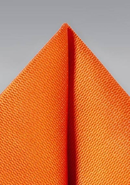 Bright Tangerine Suit Hanky
