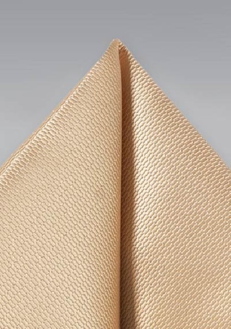 Golden Champagne Mens Pocket Square