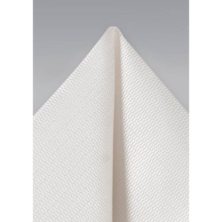 Solid Textured Hanky in Ivory