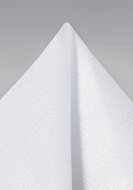 Bright White Formal Pocket Square