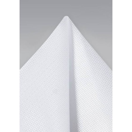 Bright White Formal Pocket Square