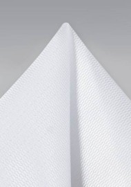 Bright White Formal Pocket Square