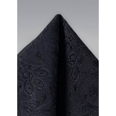Formal Woven Hanky in Black