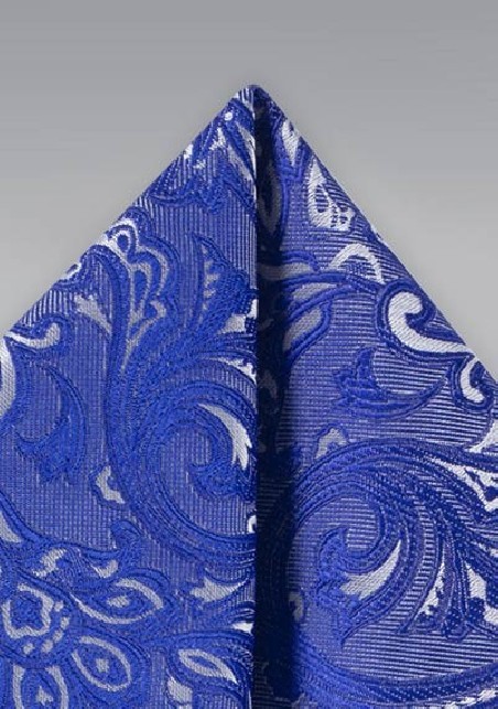 Morning Glory Blue Paisley Hanky