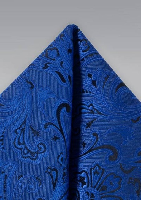 Royal Blue Paisley Hanky