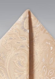 Golden Champagne Paisley Hanky
