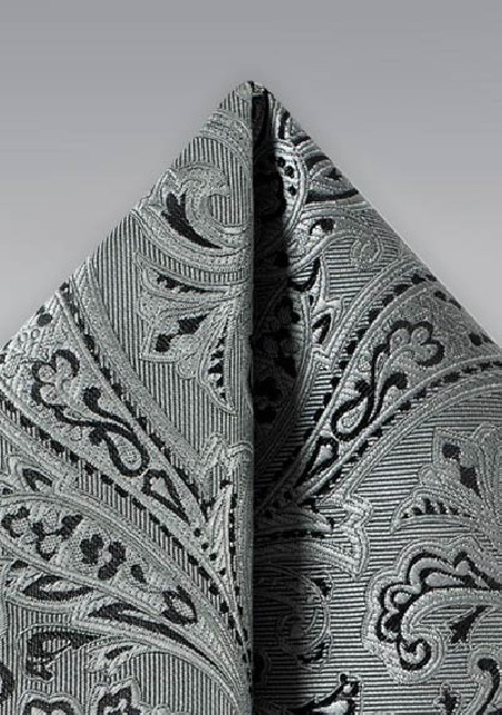Mercury Silver Paisley Hanky