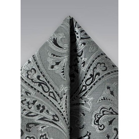 Mercury Silver Paisley Hanky