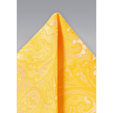 Canary Yellow Mens Suit Hanky
