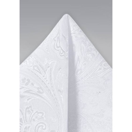 Bright White Suit Hanky