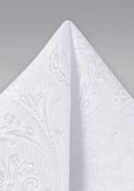 Bright White Suit Hanky