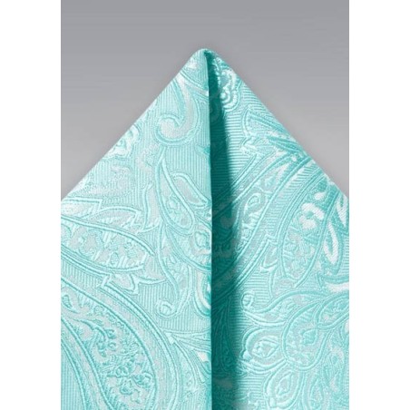 Paisley Hanky in Robins Egg Blue