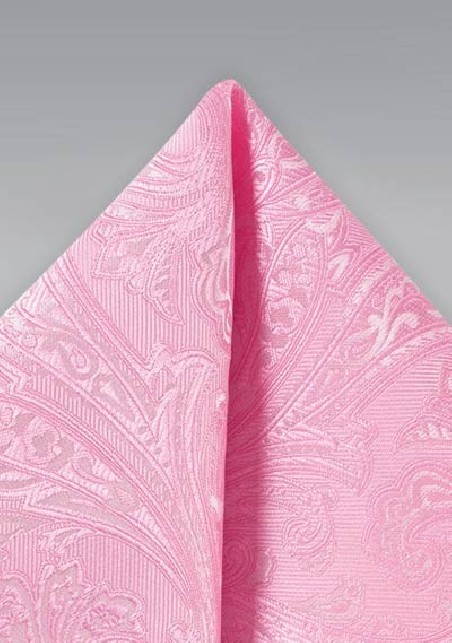 Carnation Pink Suit Hanky