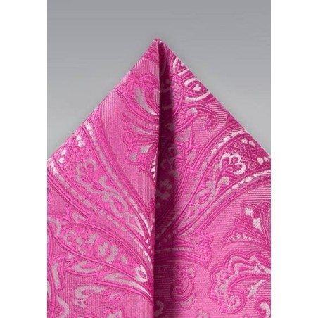 Dragonfruit Pink Paisley Hanky