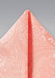 Paisley Pocket Square in Bellini