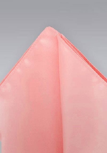 Peppy Solid Peach Pocket Square