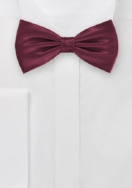 Burgundy Silk Bow Tie