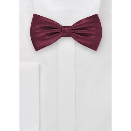 Burgundy Silk Bow Tie