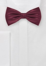 Burgundy Silk Bow Tie