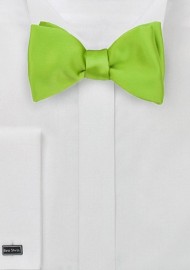 Bright Lime Green Silk Bow Tie