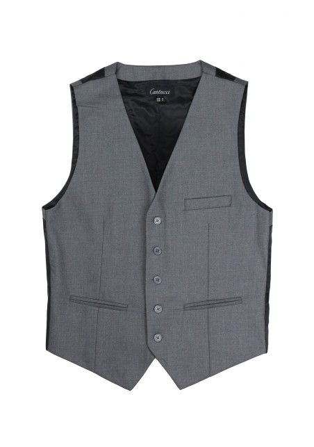 Mens Suit Vest in Dress Gray